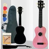 Hawiian Xu21-1-Pk Soprano Ukulele (Pembe) | Canlı Pembe Cila Yumuşak Naylon Teller Çocuklar Ve Başlangıç İçin İdeal