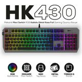 Hawk Gaming Chair HK430 Mekanik Mavi Switch Rgb Kablolu Metal Kasa Full Gaming Klavye