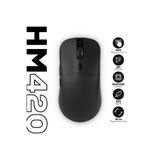 Hawk Gaming Chair HM420 4K Hz 26000 DPI Tri-Mode Kablosuz/Bluetooth Şarj Standlı Siyah Gaming Oyuncu Mouse