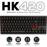 Hawk HK420 Rgb Tkl Phantom Switch Kablolu/kablosuz Mekanik Oyuncu Klavyesi - Çok Renkli
