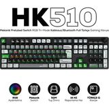 Hawk HK510 Mekanik Kablosuz Gaming Klavye RGB Tri-Mode Oyun İçin Prelubed Switch Türkçe