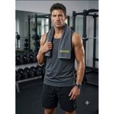 Hawk Spor Salonu El Yüz Havlu %100 Coton Havlu Gym Fıtness Nakışlı Havlu 30*100P - Gri