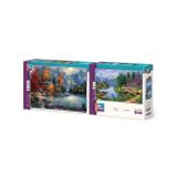 Hayal Bahçesi Ve Botanik Bahçesi İkili Set - 1000 + 500 Parça İkili Puzzle Seti
