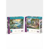 Hayal Bahçesi Ve Hayvanlar Alemi İkili Set - 1000 + 500 Parça İkili Puzzle Seti