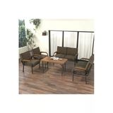 Hayal Balkon, Bahçe, Cafe, Metal Kanepe Koltuk Takımı , Bahçe Mobilyası, 2211 - 70X110 Masalı - Kahverengi