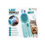 Hayal Patishop LED Işıklı Kedi Köpek Tırnak Makası Güvenlik Kilitli 3'ü 1 Arada