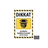 Hayal Poster U1121 - Bu Binada Kamera ve Alarm Sistemi Vardır Dekota Uyarı Levhası (20x30cm)