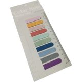 Hayal Sepeti 10 Renkli Cetvelli Kırmızı Mor Turuncu Tonları Şeffaf Pet Indeks / Index Sticker / Postit / Post-It - Karışık Çok Renkli