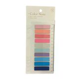 Hayal Sepeti 10 Renkli Cetvelli Pembe-Somon-Mavi-Yesil-Laci Tonları Şeffaf Pet Postit / Post-İt