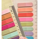 Hayal Sepeti 10 Renkli Cetvelli Somon Laci Tonları Şeffaf Pet Indeks / Index Sticker / Postit / Post-It