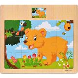 Hayal Sepeti AYICIK resimli Ahşap Çocuk Puzzle 12 Parça 15x17cm