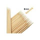 Hayal Sepeti Bambu 8Mm Kalın Ahşap Çöp Şiş Çubuğu 40 Cm - 20 Adet