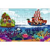 Hayal Sepeti Korsan Çocuklar 3-9 Yaş Çocuklar Için 24 Parçalı Ahşap Puzzle Yapboz