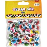 Hayal Sepeti Renkli Oynar Göz 25 mm 25 Adetli Paket