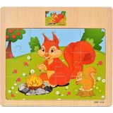 Hayal Sepeti SİNCAP resimli Ahşap Çocuk Puzzle 12 Parça 15x17cm