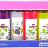 Hayal Sepeti Slime Jeli Ve Boraks 5 Renk Slime Jeli + 70ml Sıvı Boraks Seti Slime Malzemesi