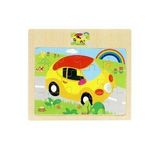 Hayal Sepeti TAKSİ resimli Ahşap Çocuk Puzzle 12 Parça 15x17cm