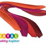 Hayal Turuncu, Fusya, Kirmizi Ve Koyu Kirmizi 400 Adetli Quilling Kagidi