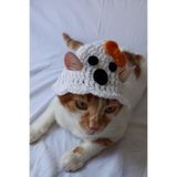 Hayalet Bere Kedi ve Köpek Şapkası Halloween Aksesuarları Turuncu Fiyonklu Sevimli Boo Hayalet