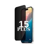 [HAYALET EKRAN KORUYUCU] For iPhone 15 Plus ile uyumlu Privacy Gizli Kırılmaz Cam Tam Kaplayan Su İtici Safir Ekran Koruyucu + Uygulama Bezleri (Hayalet, 15 Plus)