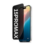 [HAYALET EKRAN KORUYUCU] For iPhone 15 Pro Max ile uyumlu Privacy Gizli Kırılmaz Cam Tam Kaplayan Su İtici Safir Ekran Koruyucu + Uygulama Bezleri (Hayalet, 15 Pro Max)
