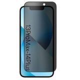 [HAYALET EKRAN KORUYUCU] For iPhone ile uyumlu Privacy Gizli Kırılmaz Cam Tam Kaplayan Su İtici Safir Ekran Koruyucu + Uygulama Bezleri (Hayalet, 13 Pro Max / 14 Plus)