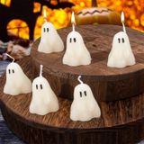 Hayalet Mumlar, Cadılar Bayramı Sevimli Hayalet Dekoratif Mum Seti, Beyaz Soya Balmumu Korku Mumları Hayalet Dekoru için Hediyeler Sonbahar Dekoru Cadılar Bayramı Partisi Ev Yatak Odası Oda Masa