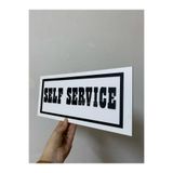 HAYALHANE AHŞAP Self Service Ahşap Tabela / Self Servis Tabela