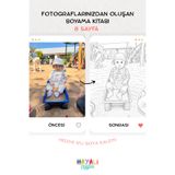 Hayali Çizgili 8 Fotoğraf , Özel Tasarım Boyama Kitabı , Her Yaşa Özel , Çocuk Gelişimi , Doğum Günü , Hediye