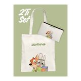 Hayali Şeyler Zootopia Bez Çanta ve Kalemlik Seti