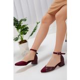 Hayalimdeki Ayakkabı Holly Bordo Cilt-süet Topuklu Ayakkabı