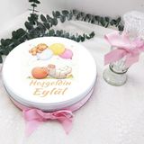 Hayaller Dükkanı Ayıcık ve Balonlu Bebek Baskılı Kız Bebek Çikolatası - 1 Adet