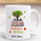 Hayaller Dükkanı Edebiyat Öğretmeni Kişiye Özel Öğretmenler Günü Kupa