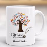 Hayaller Dükkanı Türkçe Öğretmeni 2 Kişiye Özel Öğretmenler Günü Kupa