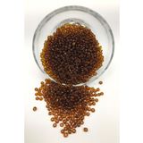 Hayalperest Boncuk 4 mm 50 gr Şeffaf Kahve Kum Boncuk