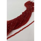 Hayalperest boncuk Koyu Kırmızı Kristal Boncuk 4 mm