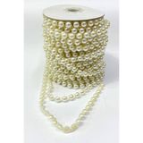 Hayalperest boncuk Plastik Şerit Yarım İnci 8 mm 10 mt