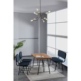 Hayat 70 x 110 Atlantik Mutfak Masası, Mutfak Masası Takımı, Yemek Masası, 2 Sandalye 1 Bench - Lacivert