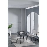 Hayat 70 x 110 Bendir Mutfak Masası, Mutfak Masası Takımı, Yemek Masası, 2 Benchli - Açık Gri