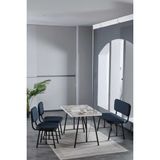 Hayat 70 x 110 Efes Mutfak Masası, Mutfak Masası Takımı, Yemek Masası, 2 Sandalye 1 Bench - Lacivert