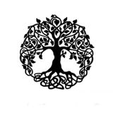 Hayat Ağacı Doğal Ahşap Kaplama Siyah Duvar Dekoru, Tree of Life Duvar Tablosu, Zen ve Yoga Odası için Ahşap Duvar Sanatı, 90 cm (Çap)