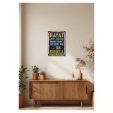Hayat Her Zaman İnsana Gülmez Retro Tablo – Eğlenceli Yazılı Vintage Dekoratif Poster | Ahşap & Metal Ahşap 15 x 20