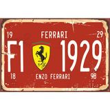 Hayat Poster Formula 1 Tabela Tarz Retro Vintage Ahşap Poster - 20 x 30 cm