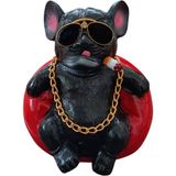 Hayat Store Pitbull Biblo Köpek Oturan Model Torpido Üstü Araç Içi Süs Siyah