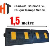 Hayat Trafik 10 cm Kauçuk Rampa Seti 1,5 Metre - Otopark Rampası, Kablo Kanallı, Kaldırım Rampası 50 x 30 x 10 cm - 001-Renkli
