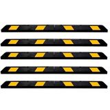 Hayat Trafik - 5'li Kauçuk Araç Stoperi, Oto Park Stoperi 183x15x10 cm-İndirimli Set