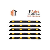 Hayat Trafik 5'Li Kauçuk Araç Stoperi, Oto Park Stoperi 183X15X10 Cm- Set