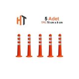 Hayat Trafik - Delinatör Seti 75 x 8 cm TPE - Soketli-5 Adet