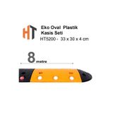 Hayat Trafik - Eko Oval Hız Kesici, Plastik Kasis Seti 33x30x4 cm 8 Metre