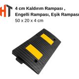 Hayat Trafik Eşik Rampası, Kauçuk Otopark Rampası, Kaldırım Rampası 50 x 20 x 4 cm
